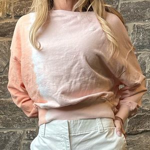 Billabong Tie Dye Sweatshirt in Pink, Apricot, White, Soft, Size Small